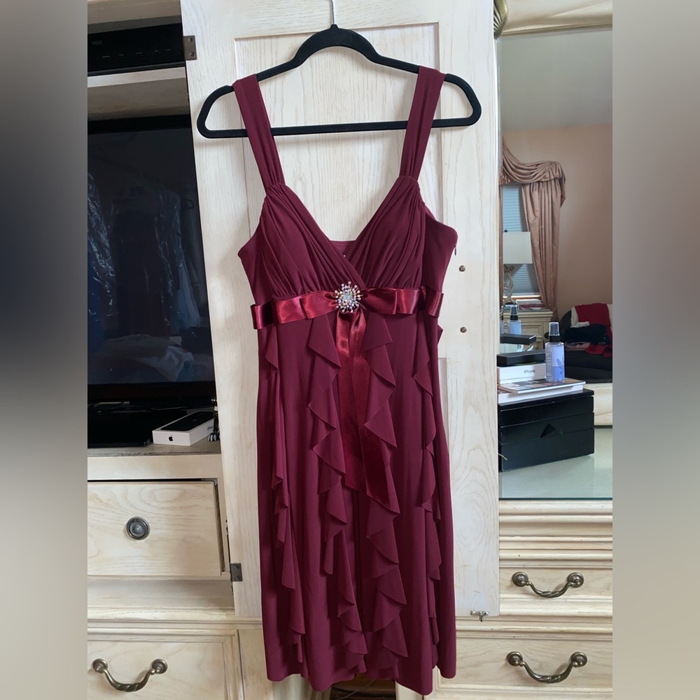 Burgundy dress